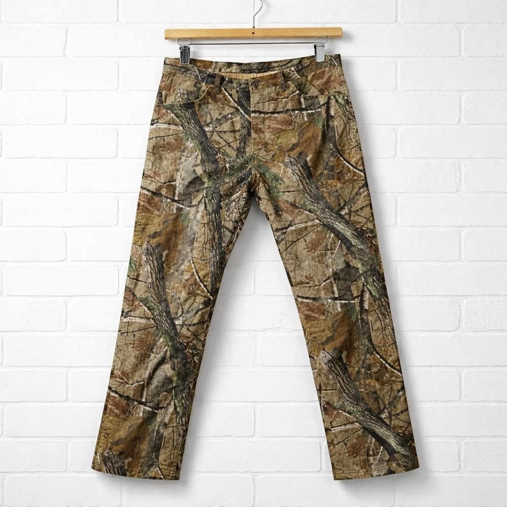 Wrangler Pro Gear Realtree Camo Hunting Pants Mens 42x32 Cotton Y2K Camouflage
